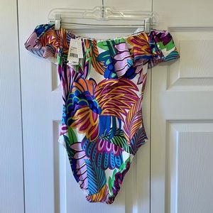 Trina Turk off the shoulder bathing suit. BNWT